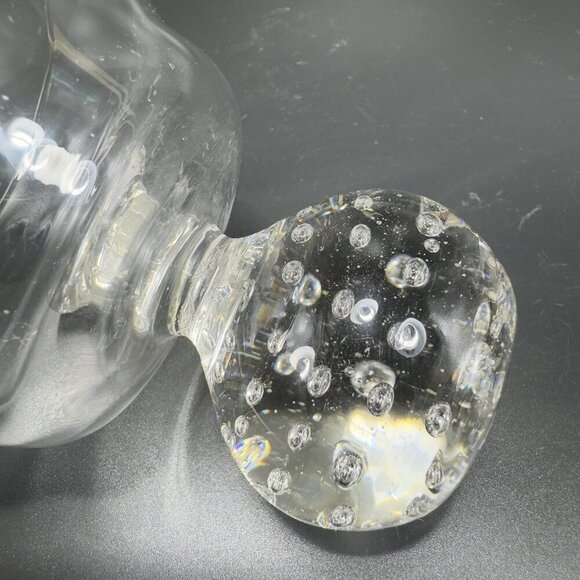 Carl Erickson Set2 Clear Controlled Bubble Glasses Stemware BarWare Goblets Cups - Picture 5 of 11